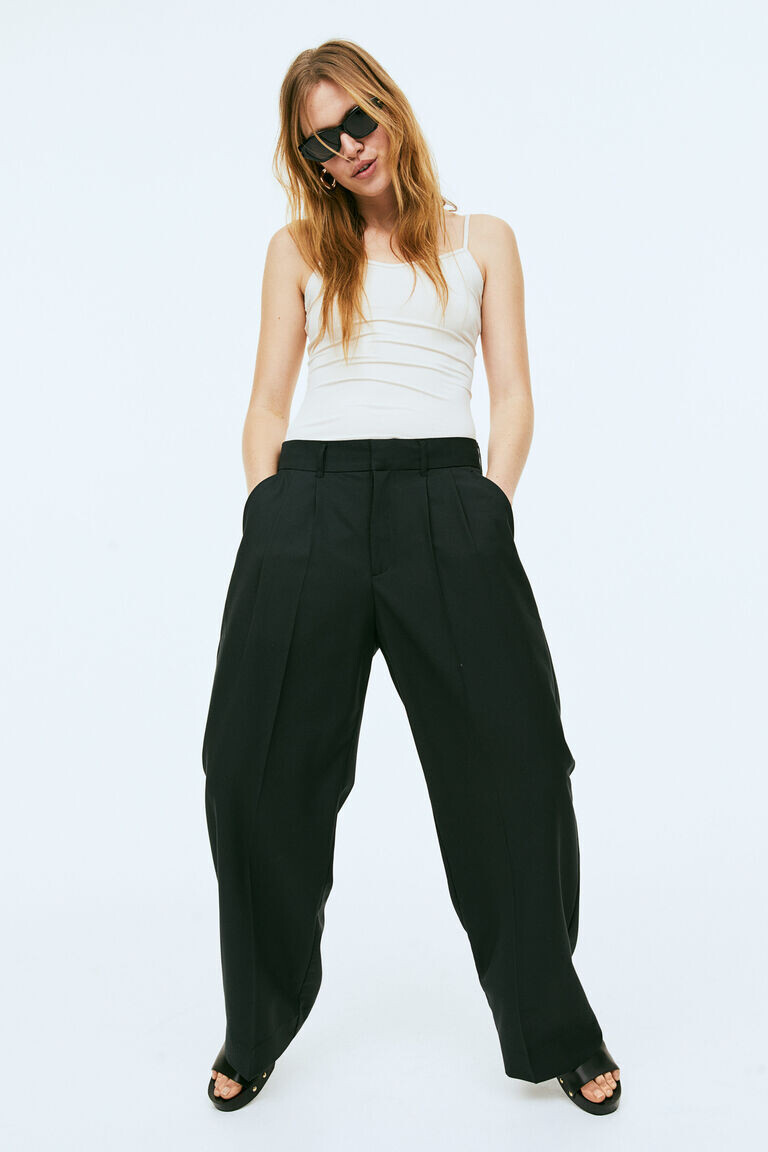 

Топ из микрофибры с ремешками H&M, бежевый
