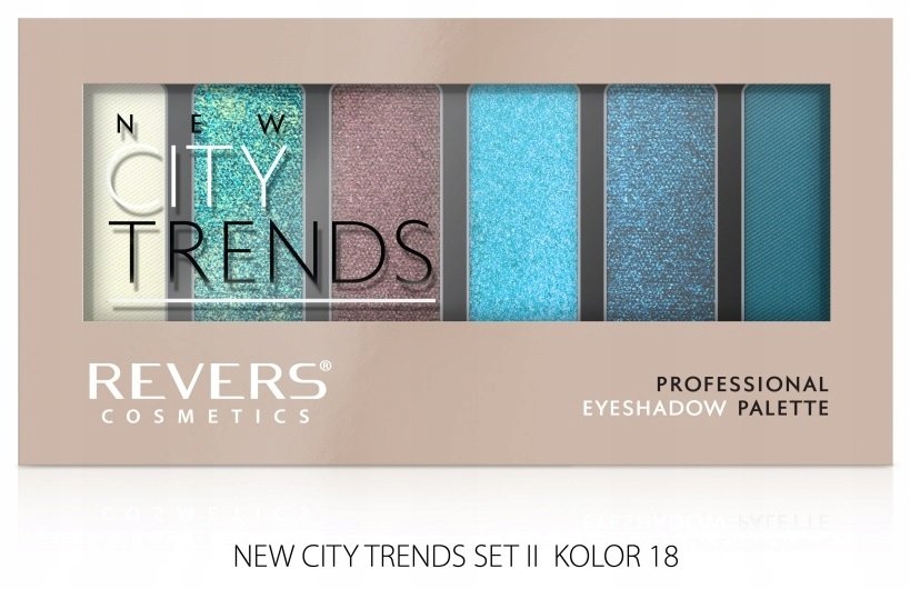 

Профессиональные тени для век 18 Revers City Trends Стойкие