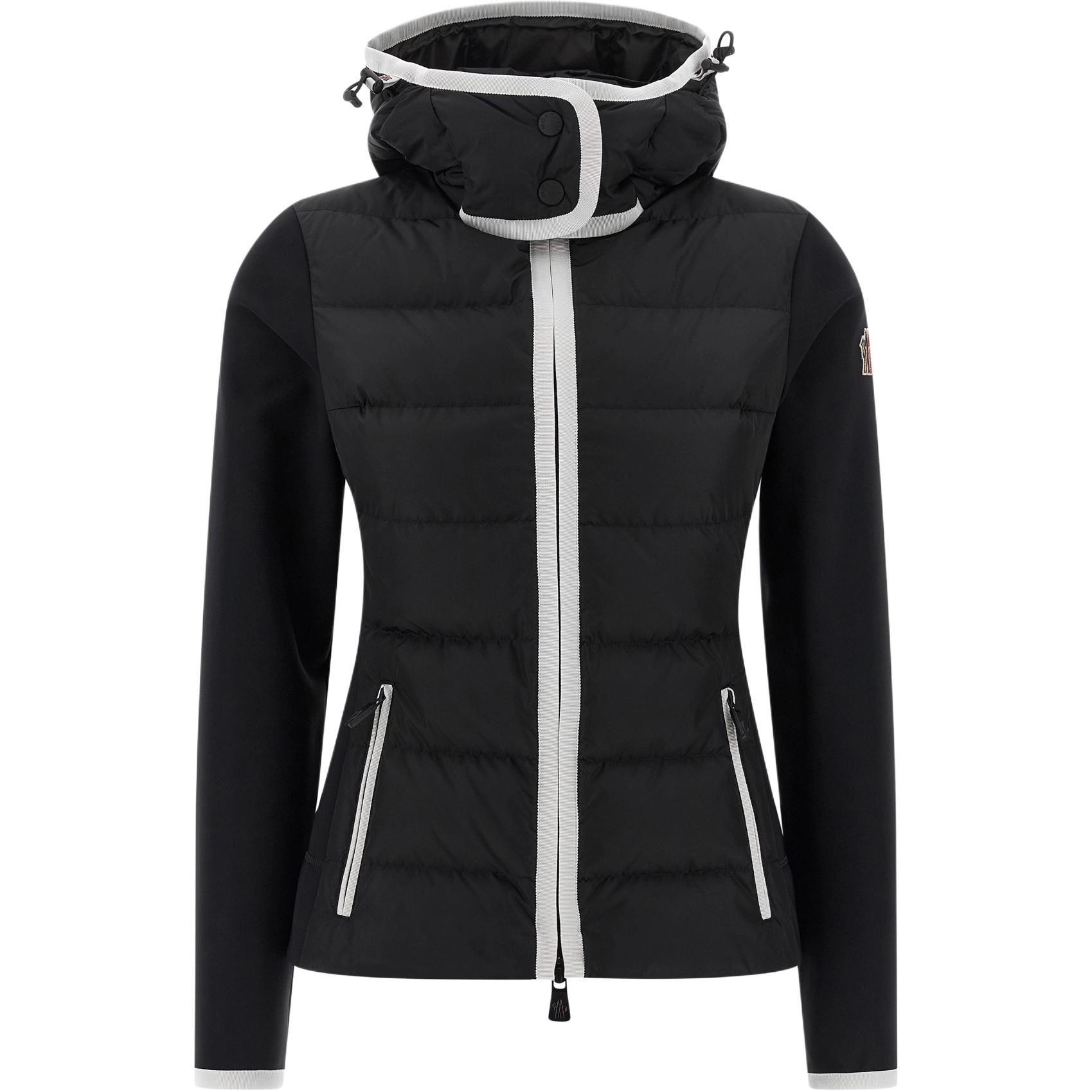 

Куртка на молнии с вышитым логотипом Moncler Grenoble, черный