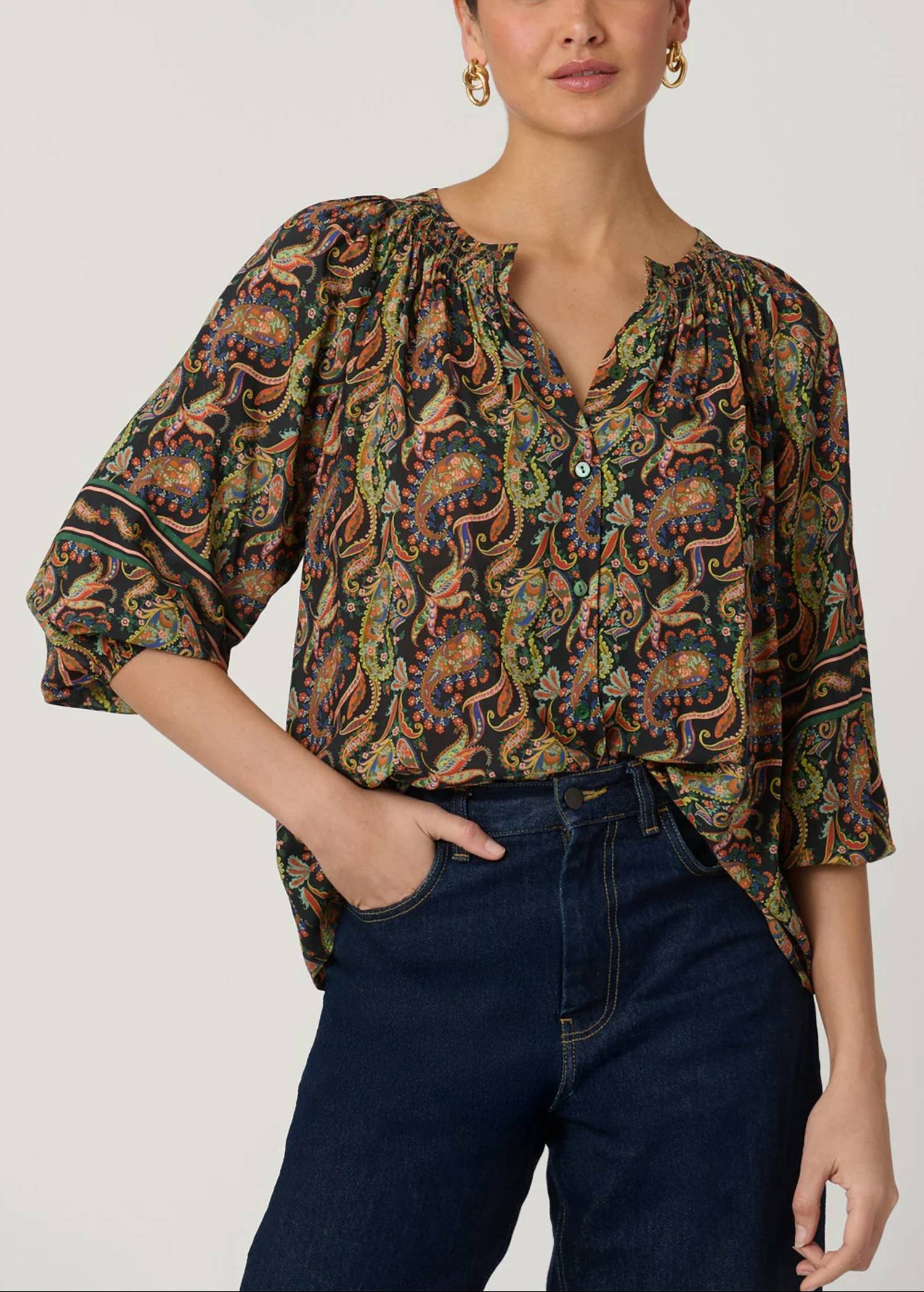 

Emi Top в цвете Jet/teal/rust/mult Shoshanna, jet/teal/rust/multi