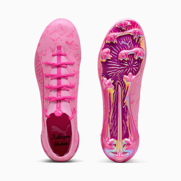 Бутсы для игры в футбол на твердом грунте для мужчин Puma X Kidsuper Ultra 5 Ultimate, розовый — фото 4