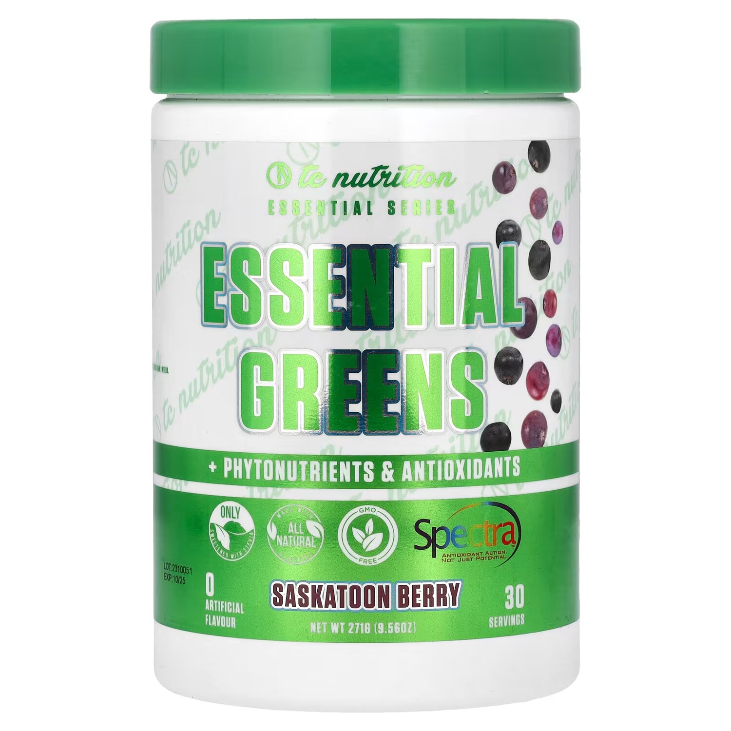 

Добавка TC Nutrition Essential Series Essential Greens Saskatoon Berry, 271 г