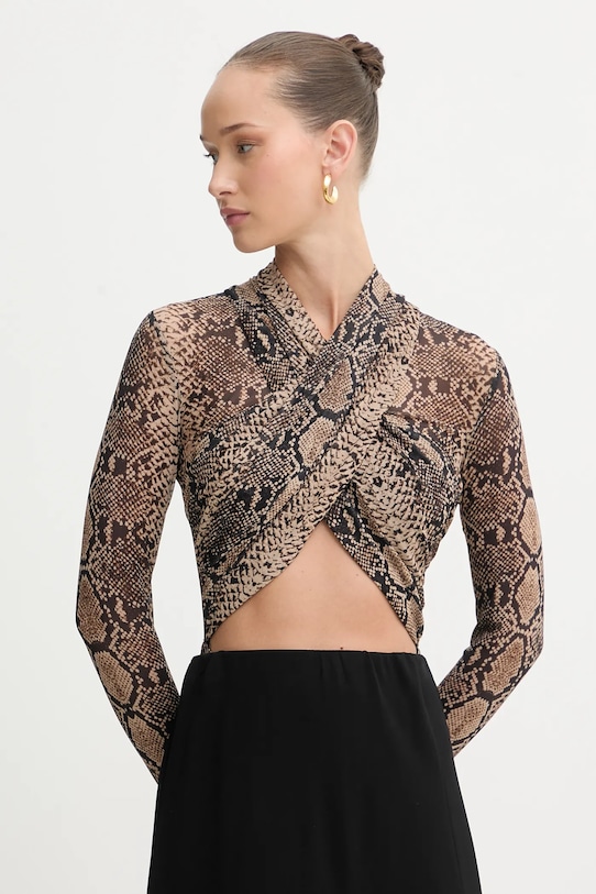 

Боди Bardot, коричневый