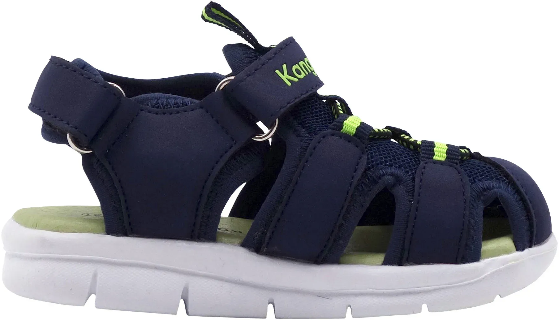 Сандалии KangaROOS "K-Mini", на застежке-липучке, цвет Navy-Lime — фото 3