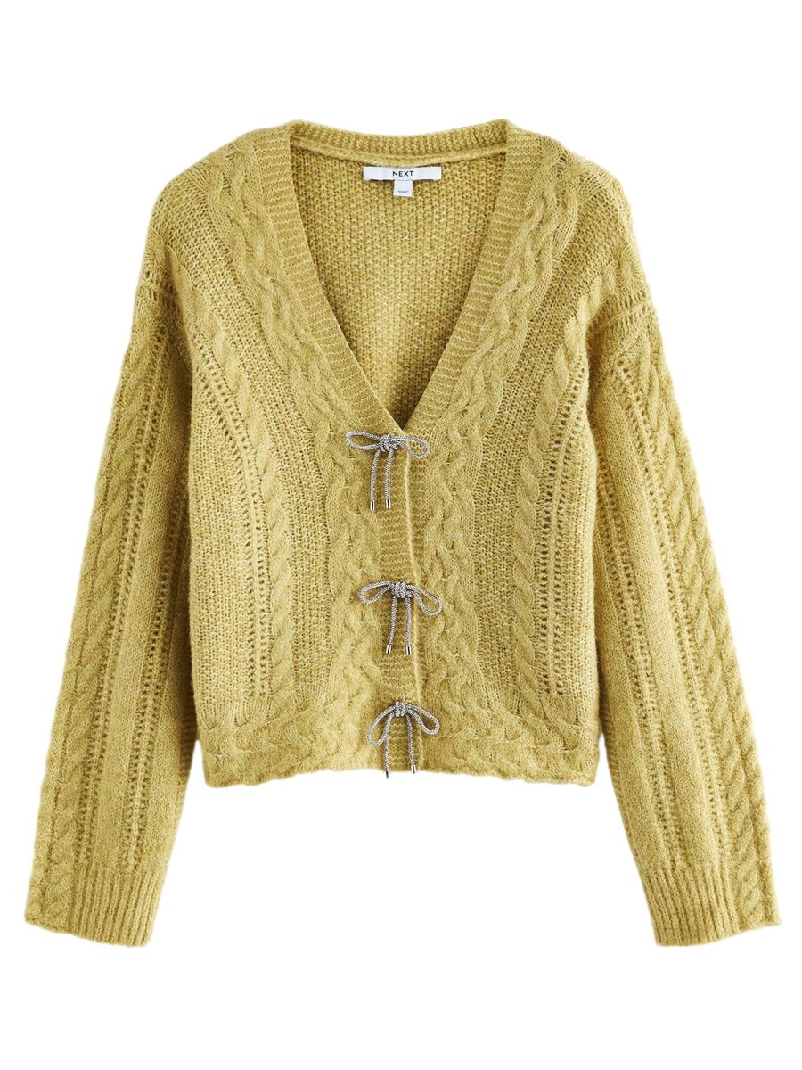 

Вязаный кардиган Next Knit Cardigan, цвет mustard