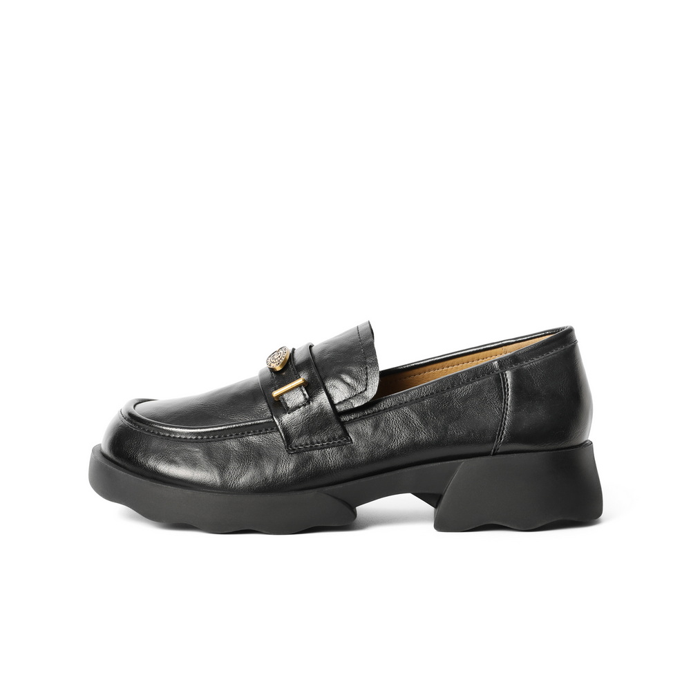 Лоферы женские, черные, кофейные BELLE, Black