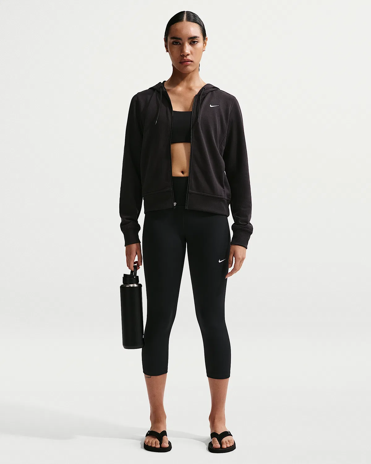 Женские леггинсы Nike One с высокой посадкой, Black/White