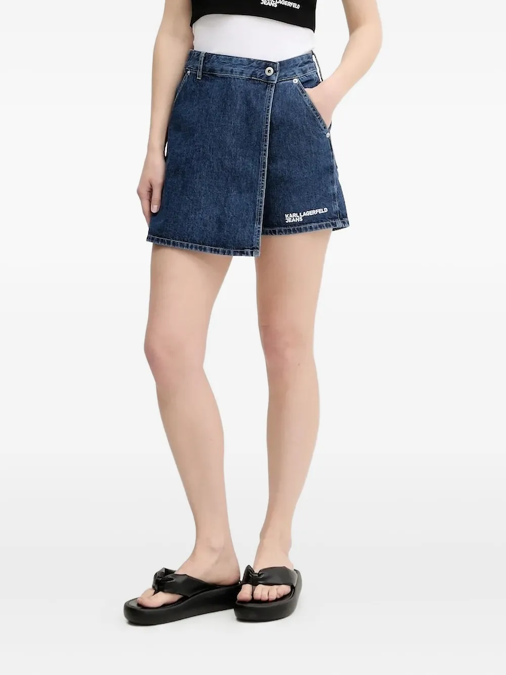 

Джинсовые юбки-шорты Karl Lagerfeld Jeans, синий