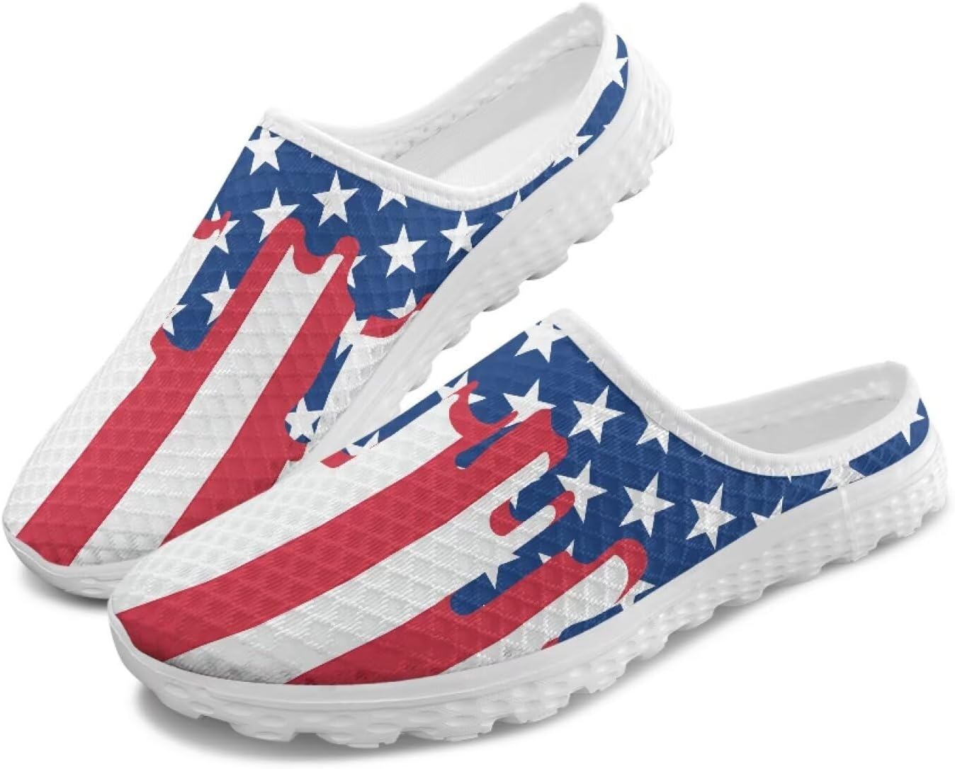 

Женские кроссовки Tomeusey Half Sport с сеткой - легкие прогулочные кроссовки с мягкой подошвой и удобной стелькой для повседневного использования, American Flag-10