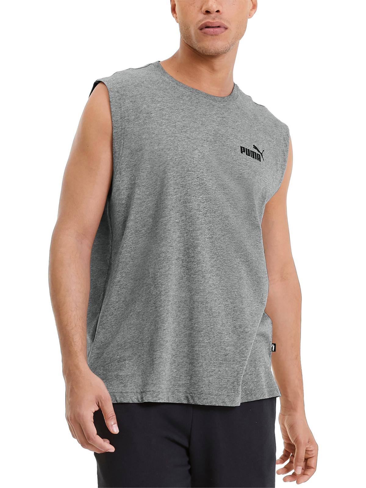 

Футболка без рукавов мужская меланжевая Puma, цвет medium gray heather