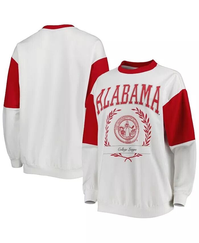 

Женский пуловер-свитшот Crimson Alabama Crimson Tide It's A Vibe «летучая мышь» Gameday Couture