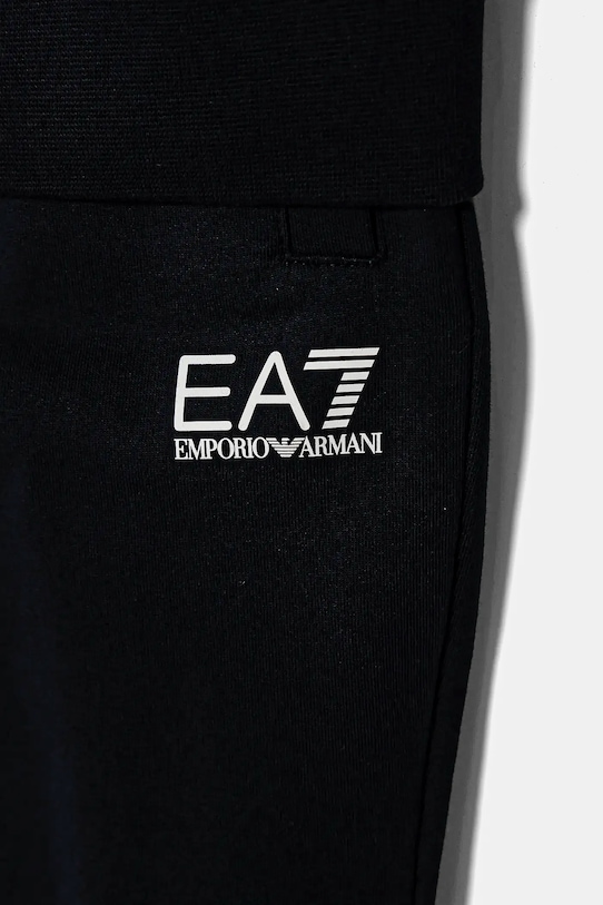 Детский хлопковый спортивный костюм Ea7 Emporio Armani, темно-синий — фото 4