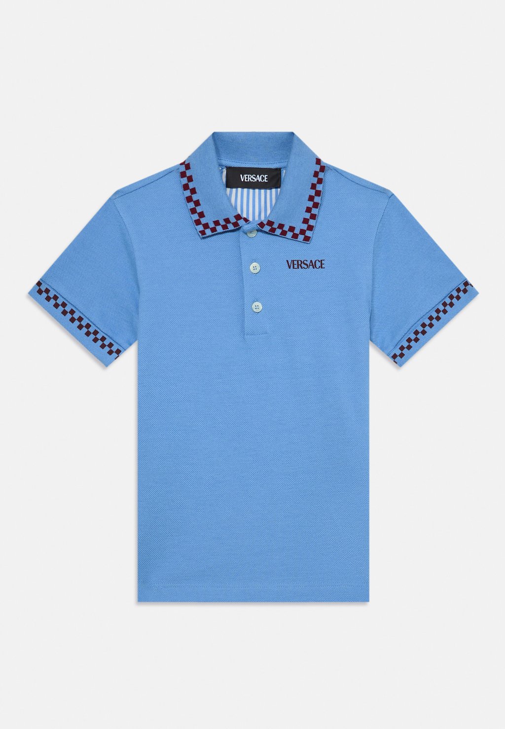 

Поло LOGO DAMIER PRINT UNISEX Versace, светло-голубой