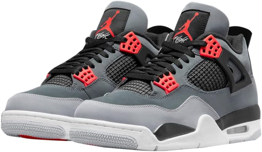 Мужские кроссовки Nike Jordan 4 Retro, размер, черный/красный/серый/темно-серый — фото 3