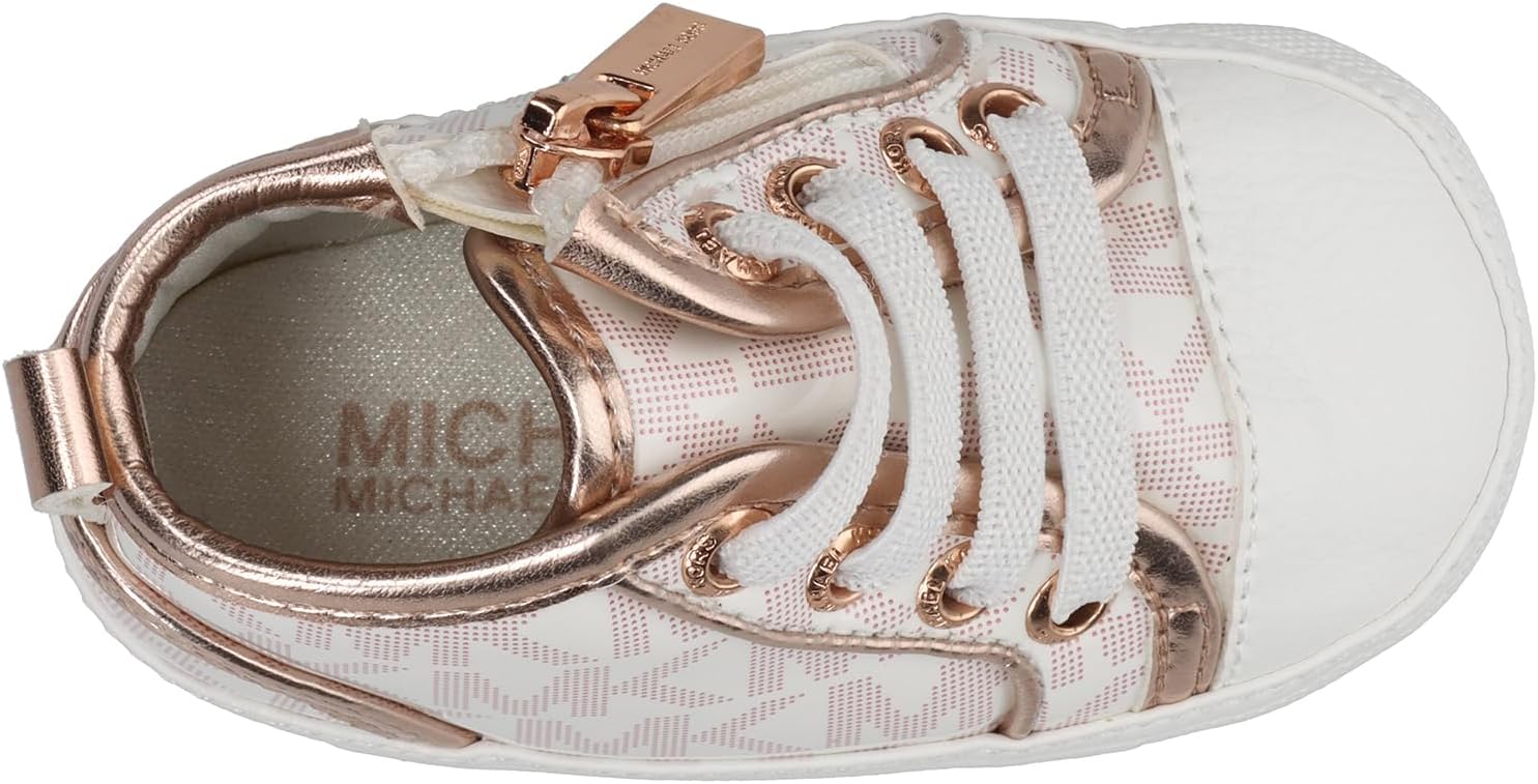 Кроссовки Michael Kors Baby-Girls Baby Split, белый/розовый — фото 4