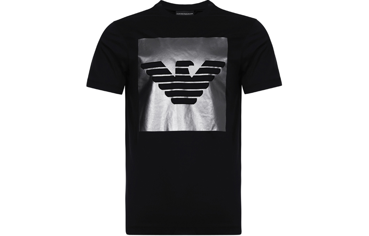 

EMPORIO ARMANI Футболка мужская черная, Черный, EMPORIO ARMANI Футболка мужская черная