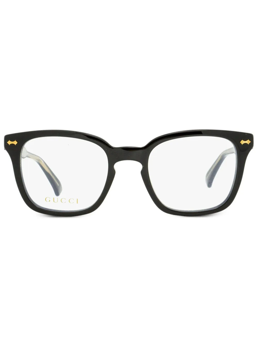 

Очки в квадратной оправе с тисненым логотипом Gucci Eyewear, черный