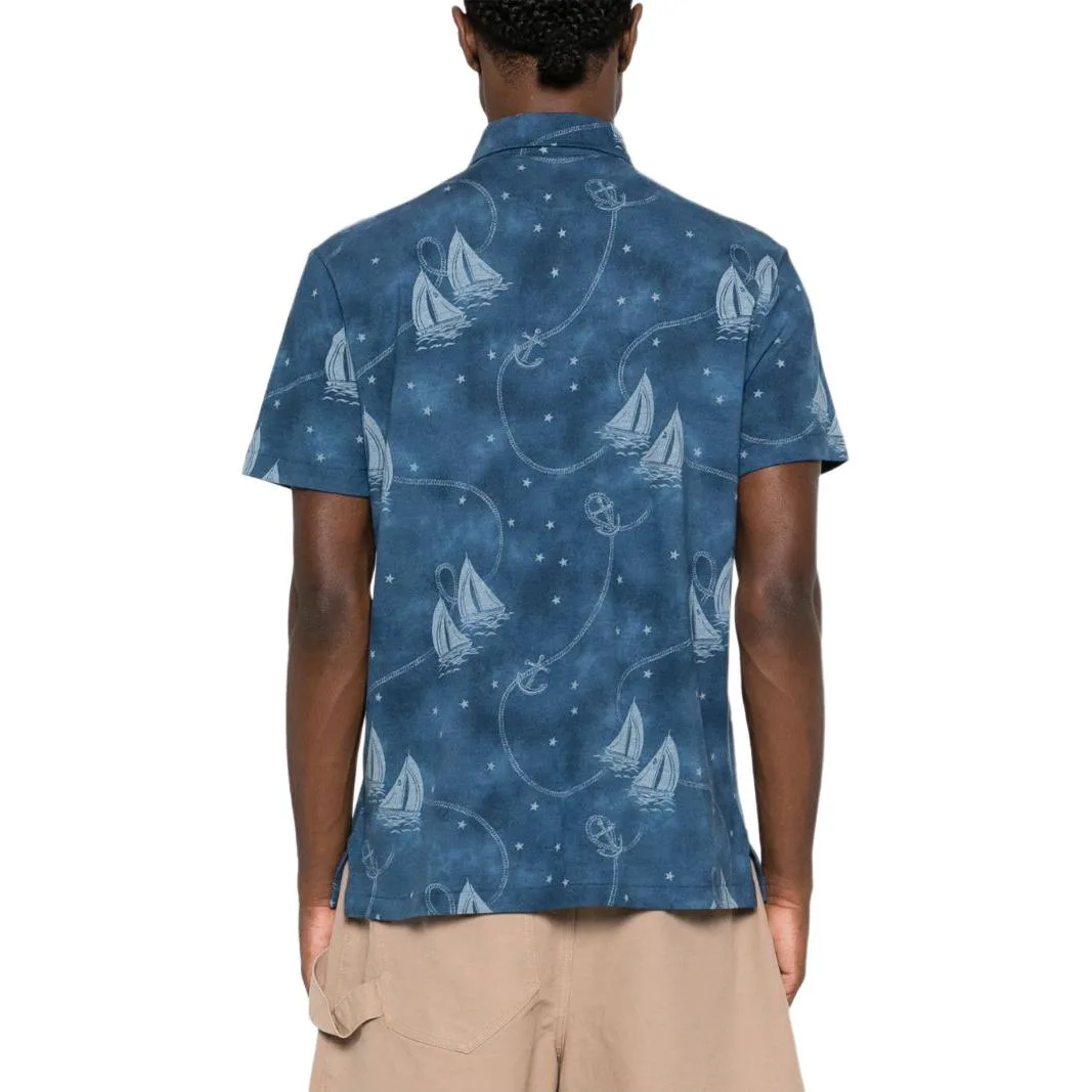Поло с принтом моряка Polo Pony Polo Ralph Lauren, Protea Blue — фото 3