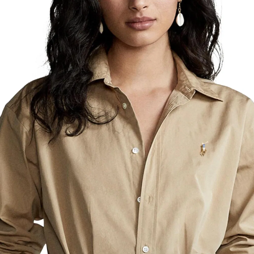 Платье с длинным рукавом SS25 женское Polo Ralph Lauren, Khaki — фото 3