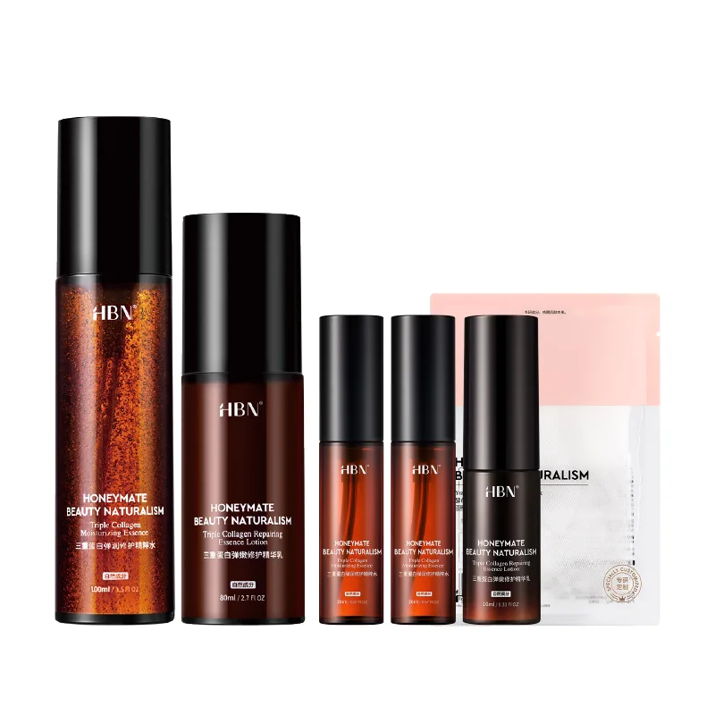 HBN Набор увлажняющего крема Triple Egg White, Gift Box Set: Triple Protein Cleansing Lotion, Plus 5g*4 Cream — фото 3