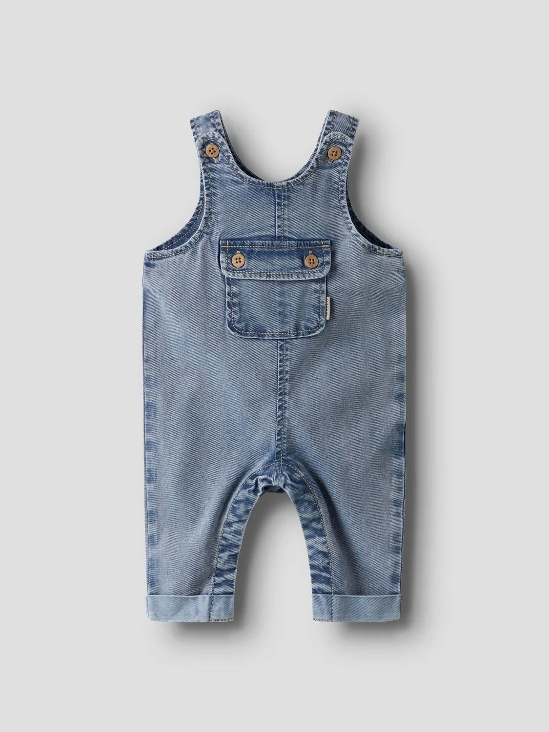 Джинсовый комбинезон с потертостями Name it, medium blue denim — фото 3