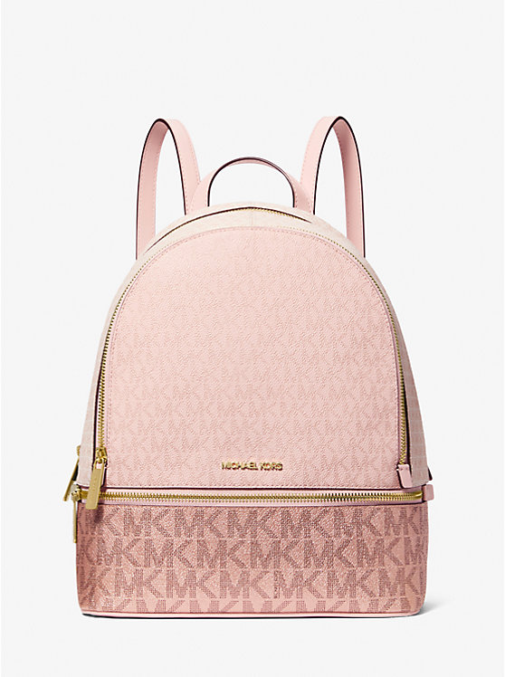 

Средний рюкзак Rhea с металлическим фирменным логотипом Michael Kors, розовый