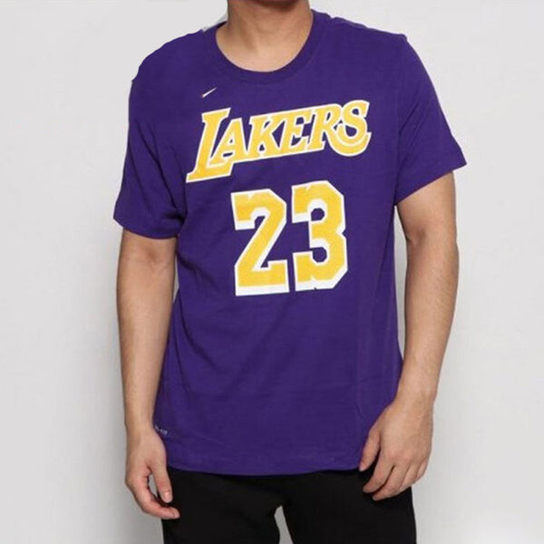 Футболка Nike Dri-FIT NBA limited Los Angeles Lakers LeBron James No. 23 Quick Dry Short Sleeve Purple, фиолетовый — фото 3