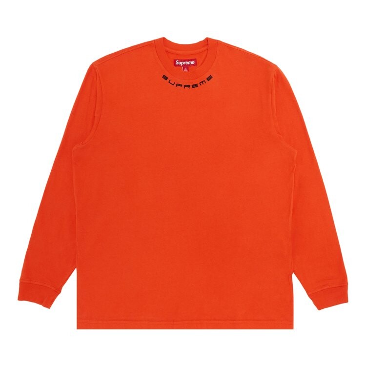 

Топ Supreme Collar Logo Long-Sleeve 'Orange', оранжевый