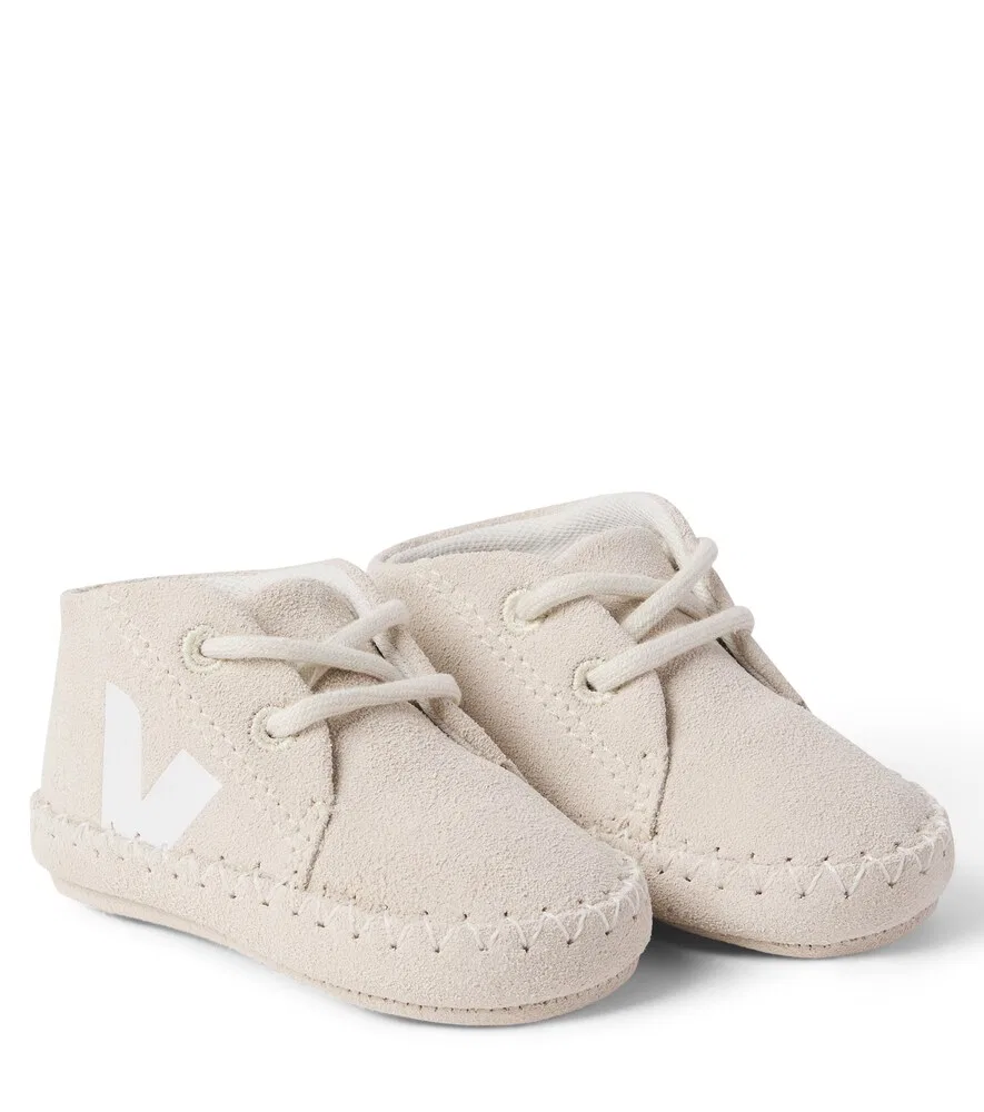 Детские замшевые туфли Bonpoint Veja Kids, бежевый