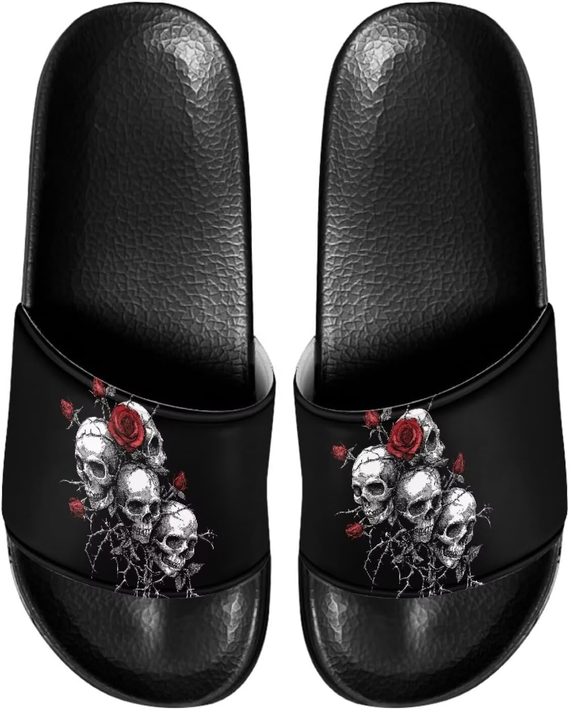 

Унисекс тапочки Mumeson, домашняя обувь, летние нескользящие пляжные сандалии, легкие тапочки для дома и улицы, размеры США 5-11, Skull15