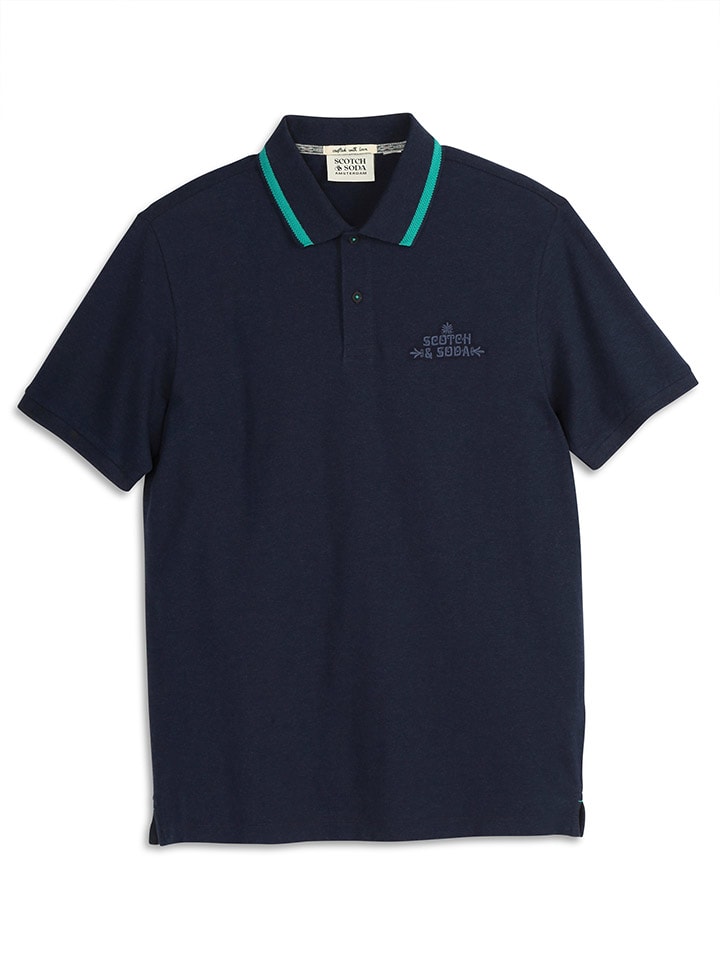 

Футболка поло Scotch & Soda, темно-синий
