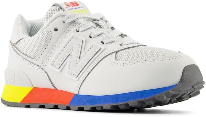 Кроссовки New Balance Kids' 574 V1 на шнуровке, серый — фото 4