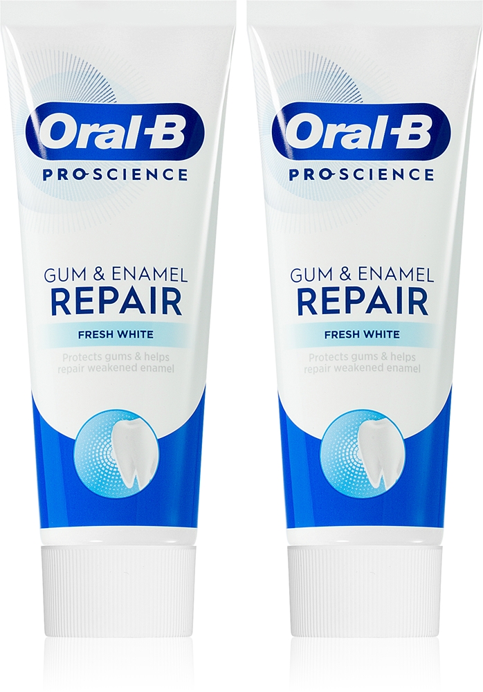 

Белая зубная паста для восстановления десен и эмали, которая дарит свежее дыхание Oral-B, 2× 75 мл