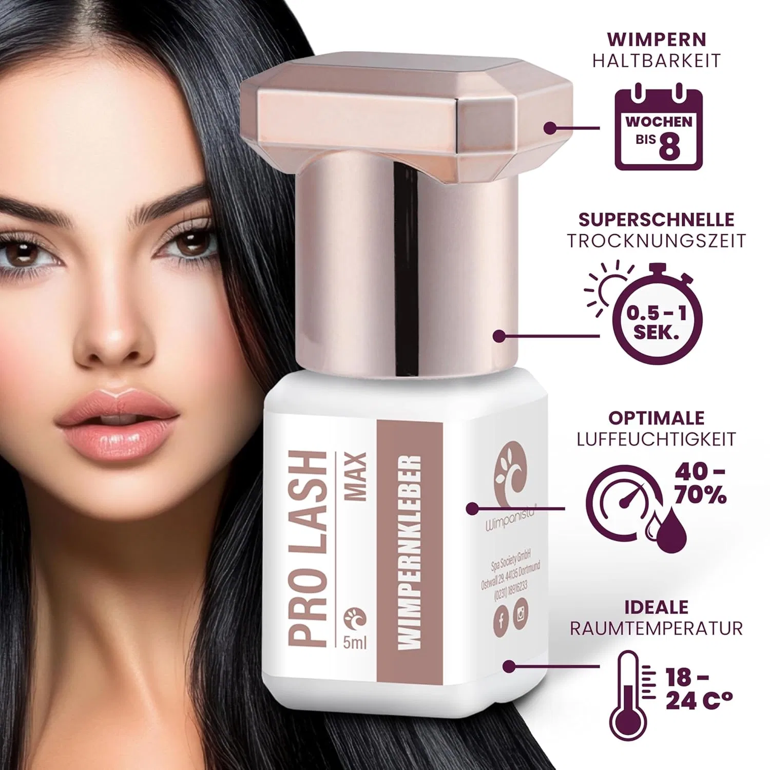 Клей для наращивания ресниц «Pro Lash Max» 5 мл от Wimpanista Wimpanista — фото 2