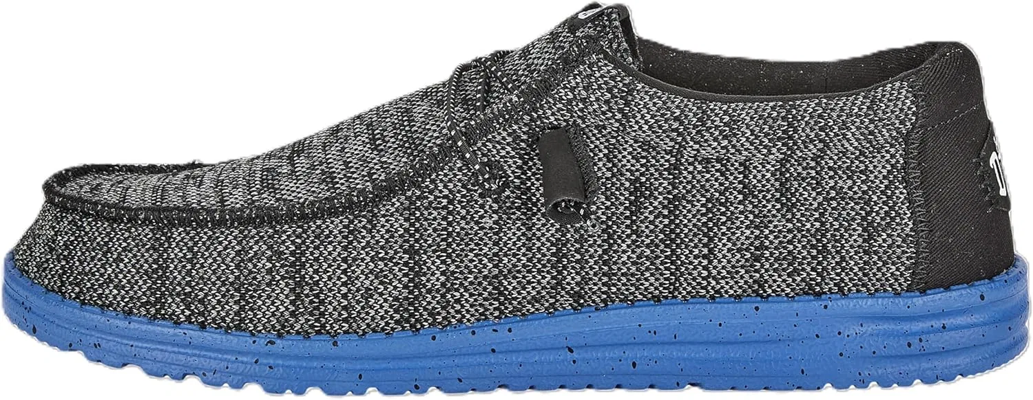 Лоферы легкие дышащие HEYDUDE, Black/Blue