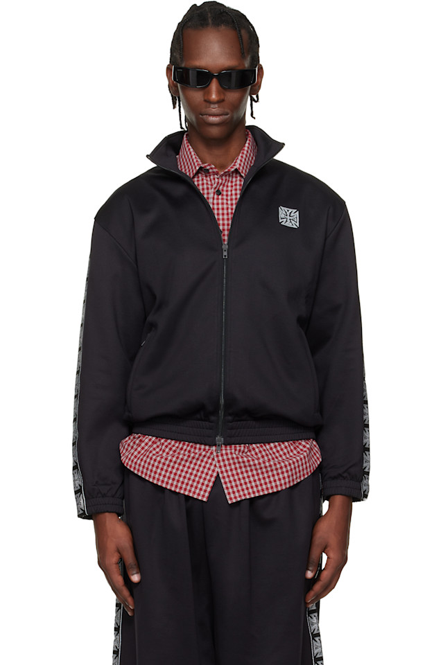 

Велосипедная куртка на молнии с перекрестной лентой Vetements, черный