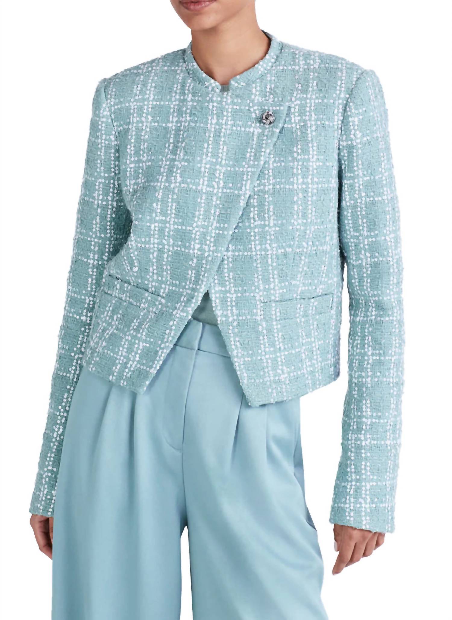 

Пиджак Delilah с пайетками в бирюзовом цвете Derek Lam 10 Crosby