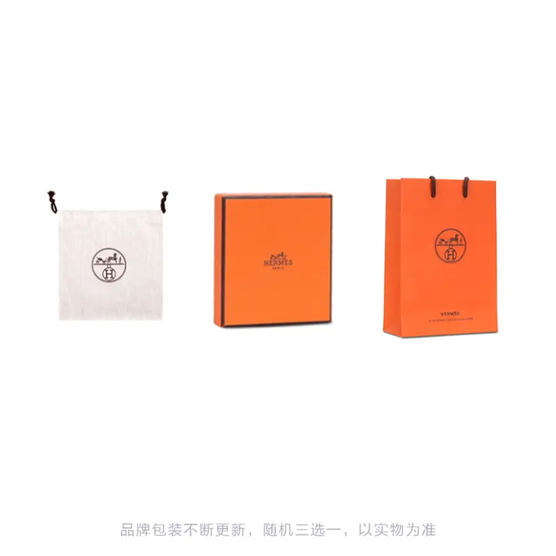 HERMES Брошь Chaine D'Ancre из телячьей кожи унисекс Brown — фото 3