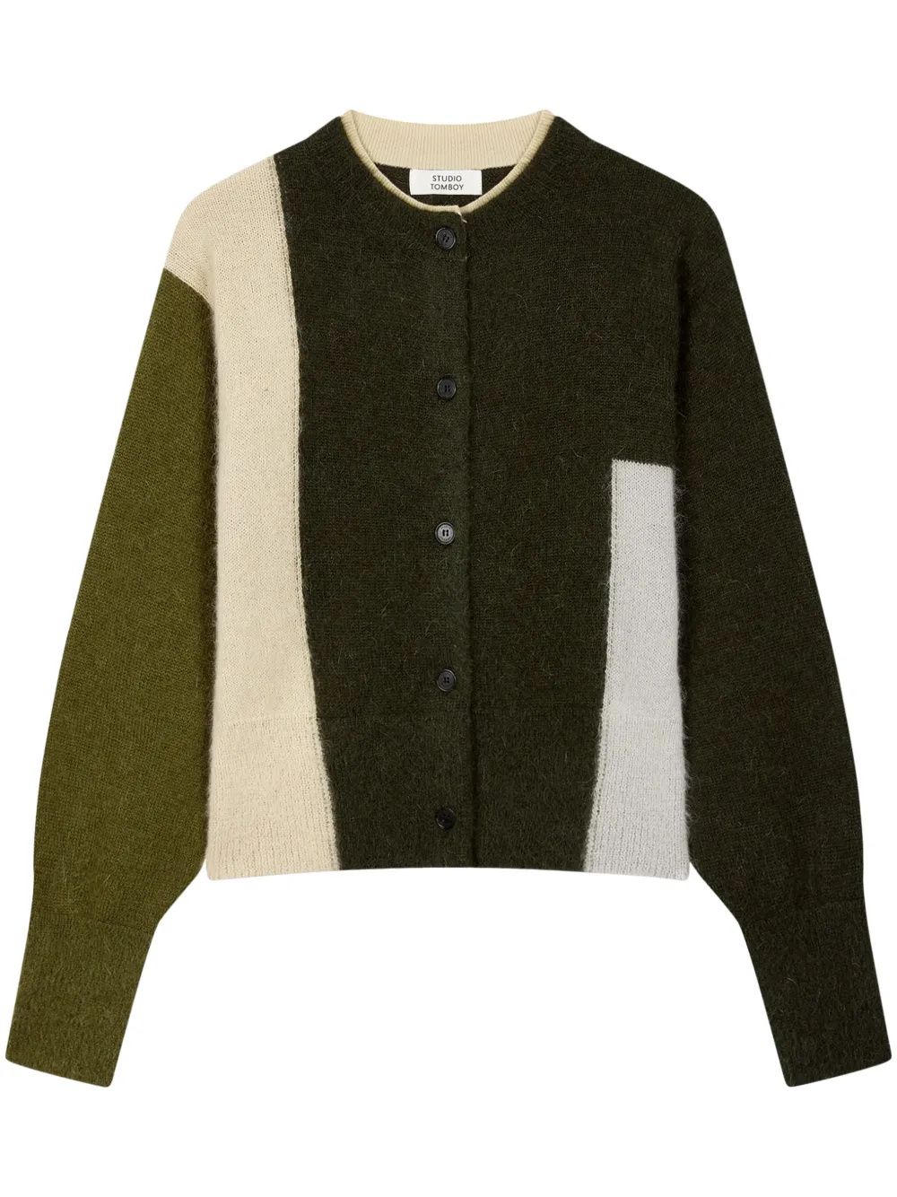 

Кардиган в стиле колор-блок STUDIO TOMBOY, зеленый