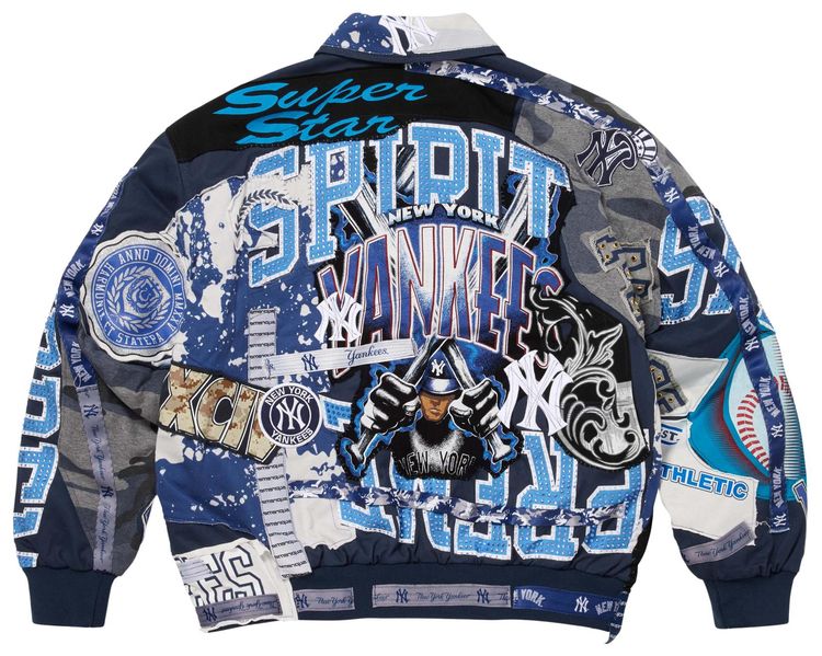 Куртка Supreme x Jeff Hamilton New York Yankees Varsity Jacket, мультиколор — фото 2