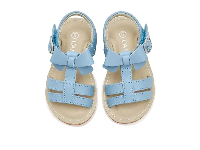 Сандалии с бантом Janie L'Amour Shoes Kids, Neutral White — фото 3