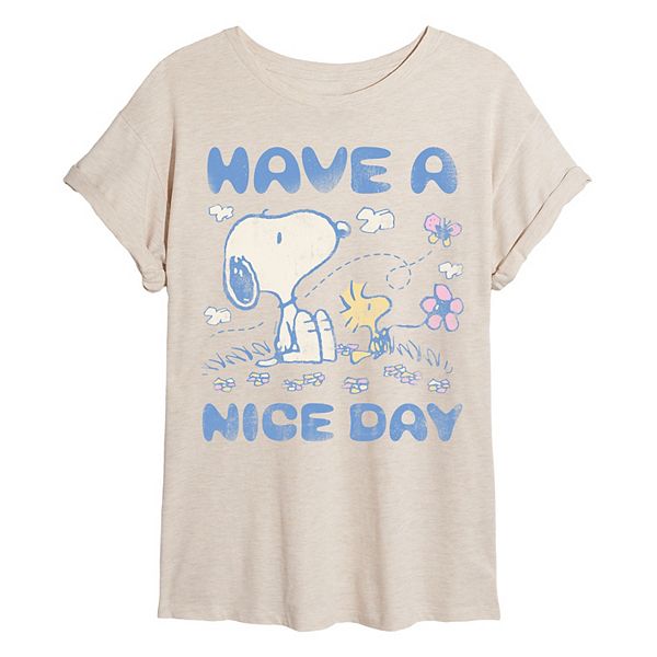 

Футболка Juniors' Peanuts Snoopy & Woodstock Have a Nice Day Licensed Character, Коричневый, Футболка Juniors' Peanuts Snoopy & Woodstock Have a Nice Day Licensed Character