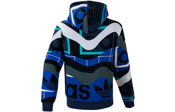 Толстовка adidas originals CATALOG AOP HDY Sports Blue, синий — фото 2