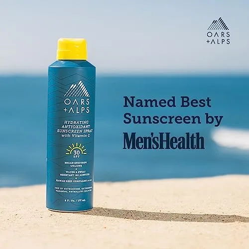 Oars + Alps солнцезащитный спрей для лица и тела SPF 30, широкий спектр, быстро впитывается, легкий, нежирный, без октиноксата и оксибензона, 177 мл, SPF 30 — фото 2
