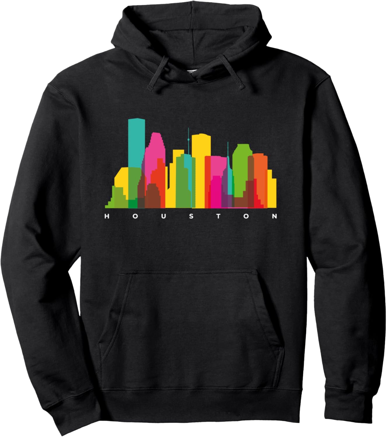 

Худи с силуэтом небоскребов Хьюстона, штат Техас, США Us United States City Skylines Silhouette Outline, черный