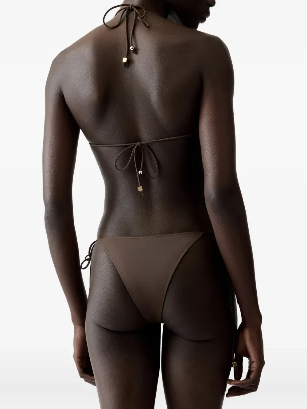Плавки-бикини с завязками Triangle JACQUEMUS, коричневый — фото 3