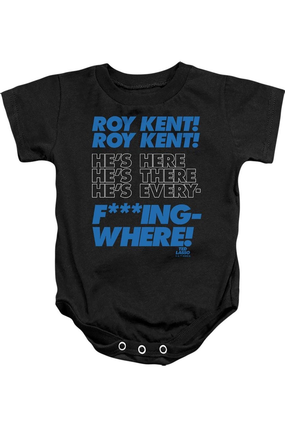 

Детский комбинезон Ted Lasso Roy Kent Chant на кнопках Gildan, черный