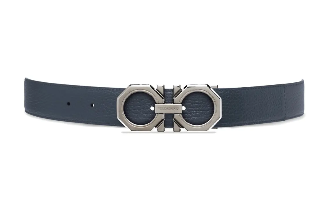 

Ferragamo Ремень реверсивный с пряжкой Logo, Dark Blue