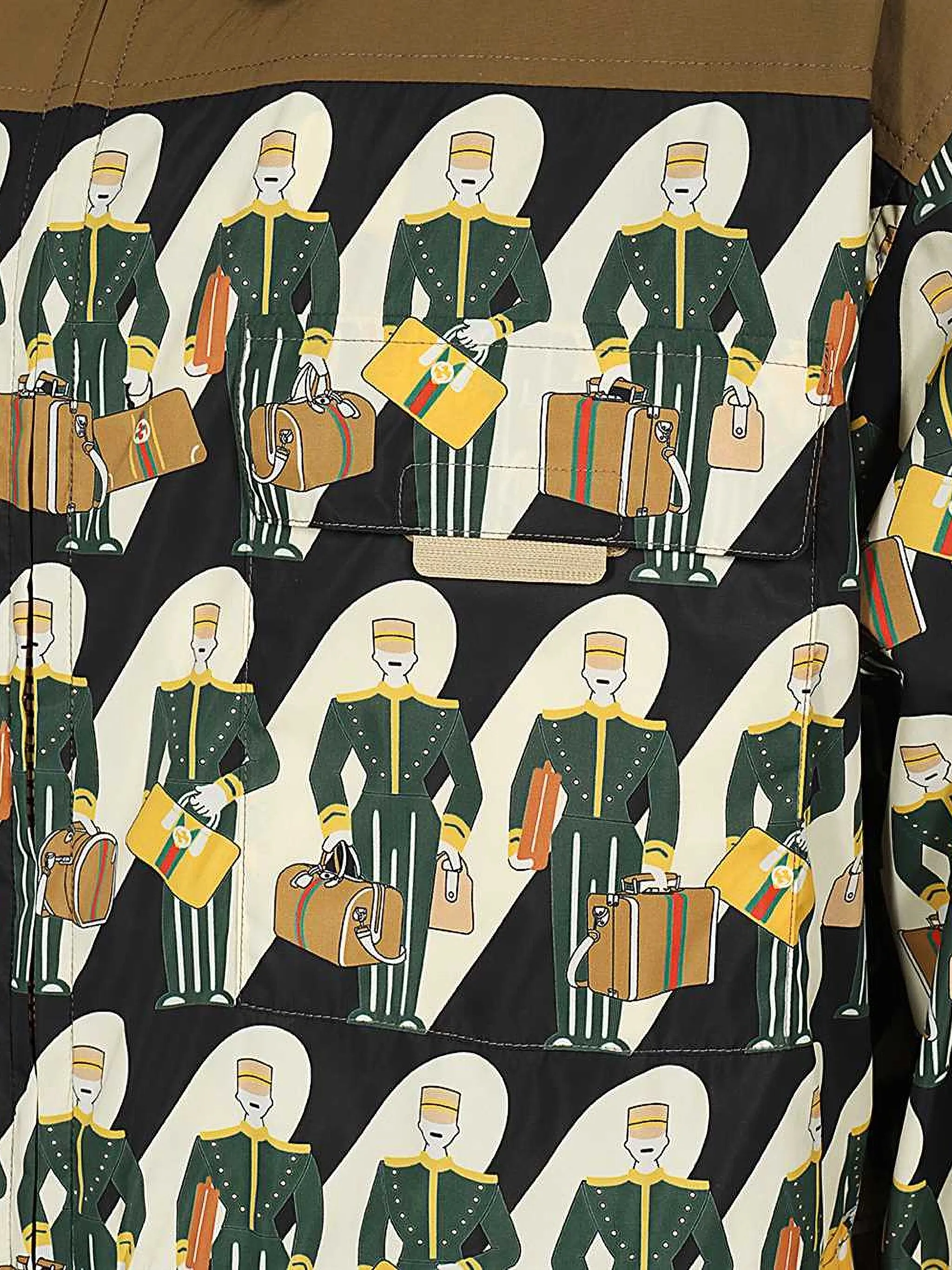 Куртка Porter Gucci с принтом, черная — фото 3