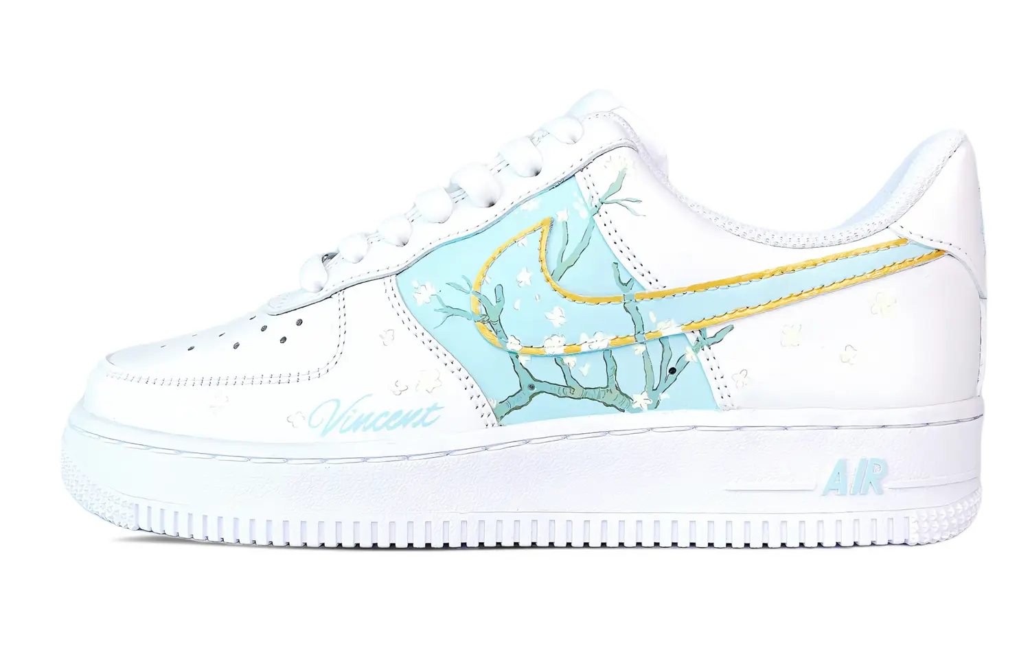 

Кроссовки Nike Air Force 1 Skateboarding Shoes Women's Low-top White/green, светло-зеленый